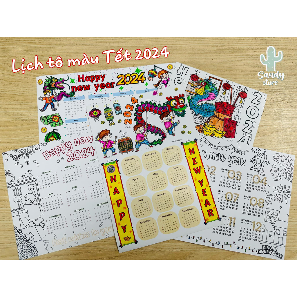 Lịch tô màu 2024