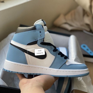 Giày thể thao sneaker nam nữ air jordan cổ cao,giày bóng rổ trắng trắng cổ cao