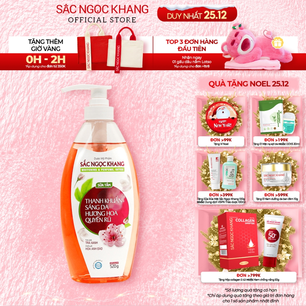 Sữa tắm hoa anh đào Sắc Ngọc Khang 520g/chai