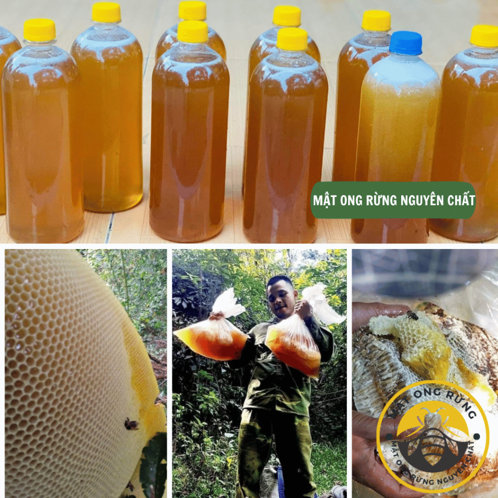 Mật ong rừng nguyên chất chai 100ml (Chuẩn ong khoái) - chỉ bán ong rừng tự nhiên