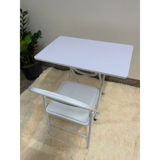 Combo bộ bàn ghế gấp gọn AHOUSE DECOR làm việc học sinh sinh viên nhập khẩu cao cấp kích cỡ 50x80 cao 72 cm
