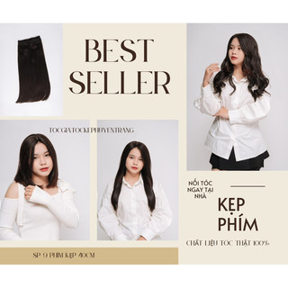 Set kẹp 9 phím chất tóc thật 100%