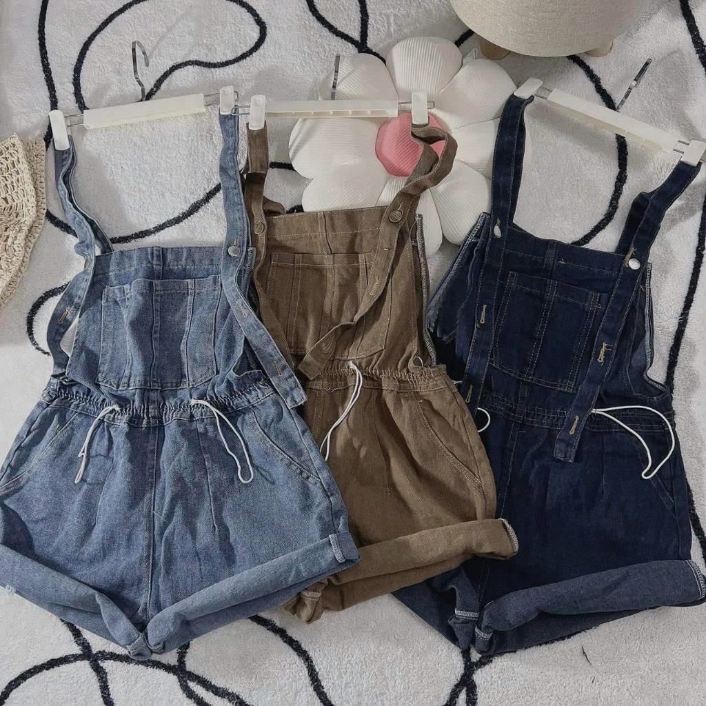 Yếm jean quần short form rút eo cho nữ YS-002 [M.A.I Clothing]