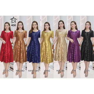 Đầm trung niên cho mẹ, váy dài trung tuổi sang trọng dự tiệc u40 u50 bigsize