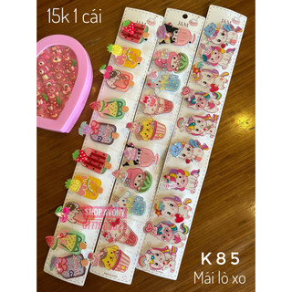 Kẹp tóc mái lò xo dành cho bé siêu xinh (ngựa pony, yugi, que kem)