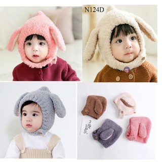 [QUÁ XINH] Mũ len tai cừu Cài Cúc cho bé từ 6 tháng đến 3 tuổi