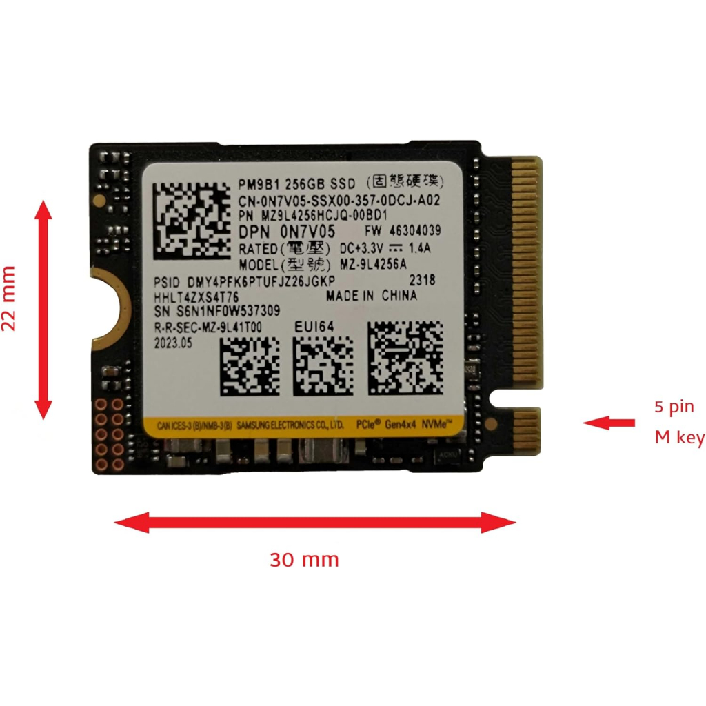 Ổ Cứng SSD Samsung PM9B1 256GB M2 NVMe 2230 Gen4 x4 - Bảo Hành 1 Năm