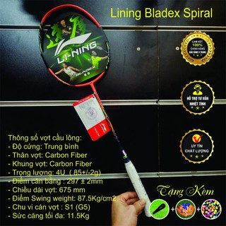 Vợt cầu lông Lining Axforce cannon / Bladex Spiral / Tectonic 1 (Căng sẵn kèm cước + bao + quấn cán)
