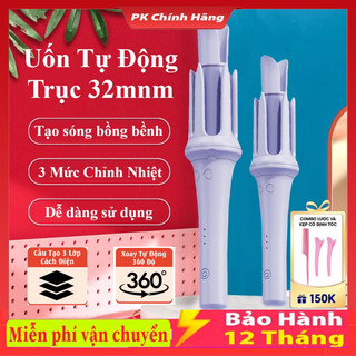  Máy uốn tóc tự động SeeMee   FAERS PLUS chất liệu gốm sứ đường kính uốn 32mm - Hàng Chính Hãng Bảo Hành 12 Tháng 