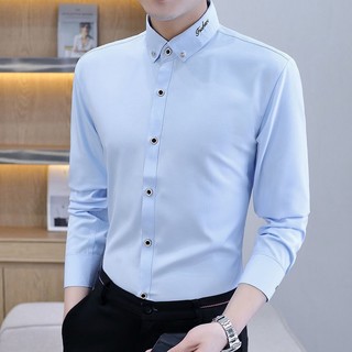 Áo sơ mi nam sọc chữ Phong cách nam tính Thời trang EMEY LUXURY