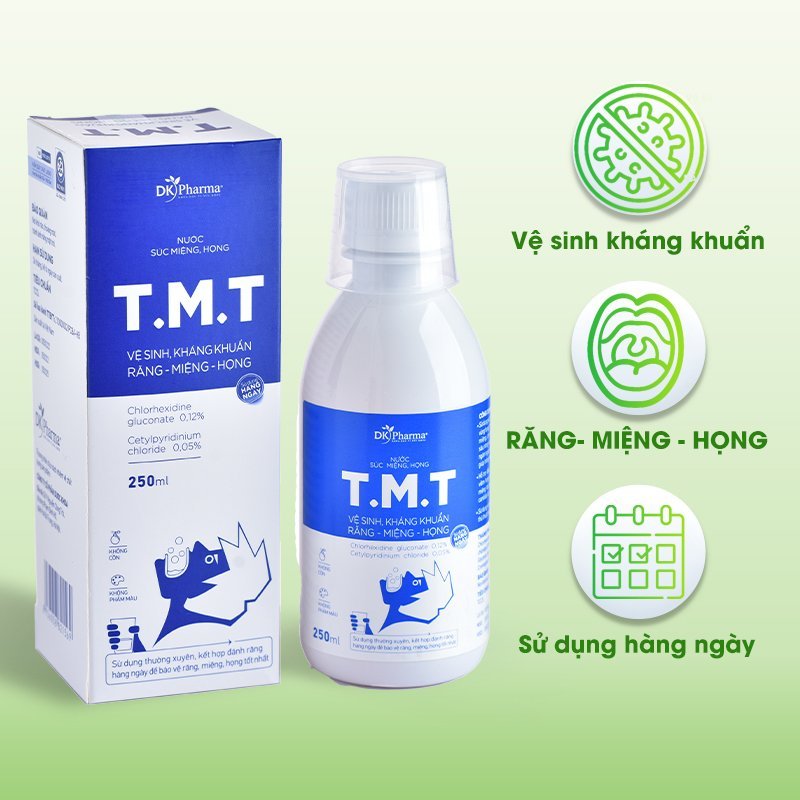 Nước súc miệng họng DKPHARMA T.M.T chai 250ml - Giúp vệ sinh răng miệng