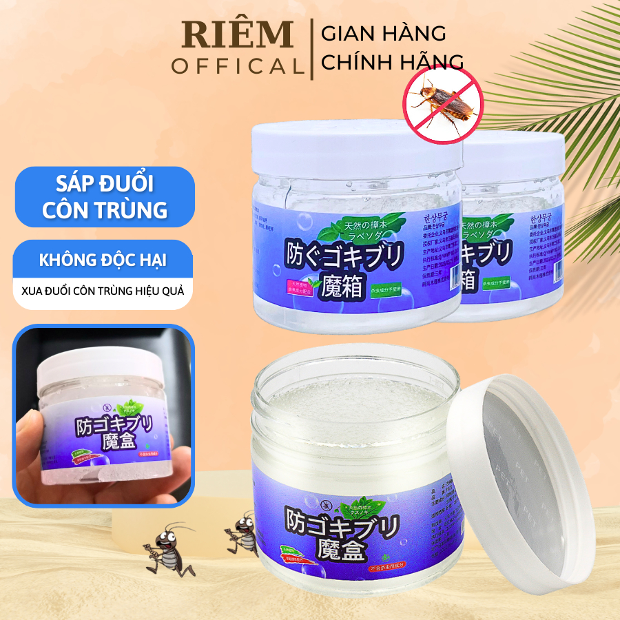 Sáp Đuổi Côn Trùng Đuổi Gián Trong Suốt 1 Hộp Dùng 20m2 Ứng Dụng Cho Nhiều Vị Trí Khác Nhau Không Độc Hại Tiện Lợi RIEM