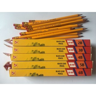 Combo 3 chiếc bút chì gỗ ( 2B, 3B, 4B, 5B, 6B ) GSTAR 009