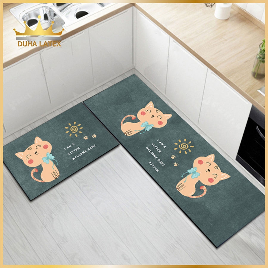 Thảm nhà bếp hàng loại 1, chống trượt, mềm mịn thấm hút siêu tốt, đế cao su chống trượt kích thước DUHALATEX