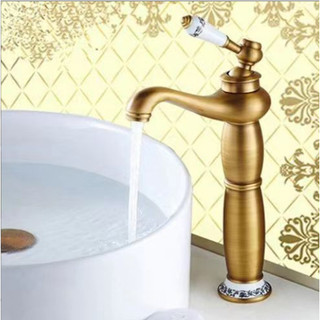 Vòi lavabo cao giả cổ nóng lạnh cao cấp MS10- dùng cho lavabo đặt bàn
