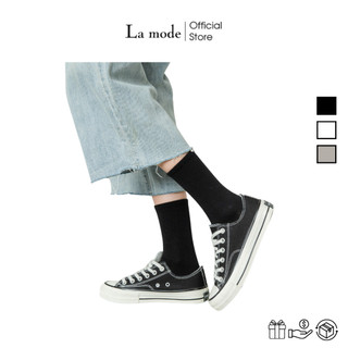 Tất Vớ Thể Thao Cổ Ngắn Cổ Trung Cổ Cao Trắng Đen Nam Nữ Vải Dệt Kim - La mode