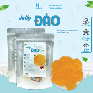  Thạch rau câu trái cây tự làm tại nhà vị đào thơm ngon hấp dẫn sét nguyên liệu Hucha 