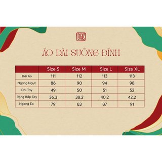 Áo dài Tư An D.CHIC MS: 1832395 KHÔNG BAO GỒM QUẦN LỤA