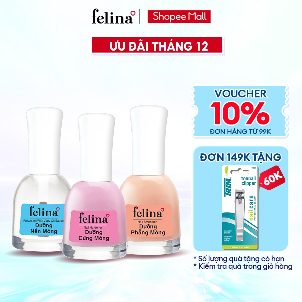 [Mã FRANCIA50 giảm 50% đơn 0] Sơn dưỡng nền móng cao cấp Felina 14,5ml