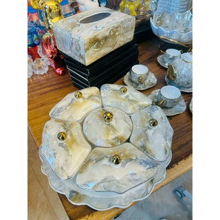 Khay mứt sứ siêu đẹp- khay bánh kẹo tết sang trọng
