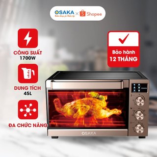LÒ NƯỚNG THÙNG OSAKA TO45LB - CÔNG NGHỆ NƯỚNG 4D (AIR HEATING) - Hàng chính hãng