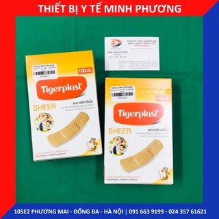 Băng cá nhân vải màu da TigerPlast (Hộp 100 miếng)