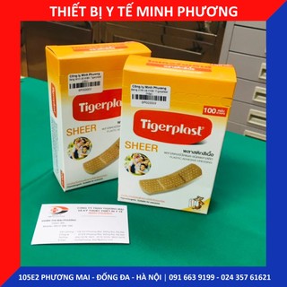 Băng cá nhân vải màu da TigerPlast (Hộp 100 miếng)