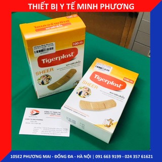Băng cá nhân vải màu da TigerPlast (Hộp 100 miếng)