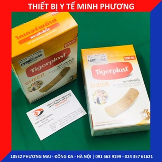 Băng cá nhân vải màu da TigerPlast (Hộp 100 miếng)