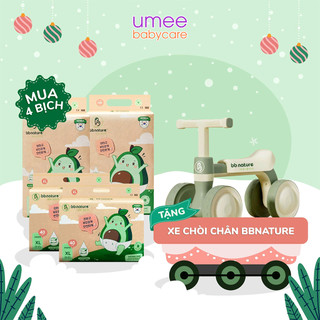 Combo 4 Bịch Tã Bỉm Quần Dán BB Nature Hàn Quốc Tặng Kèm Xe Chòi Chân Cho Bé