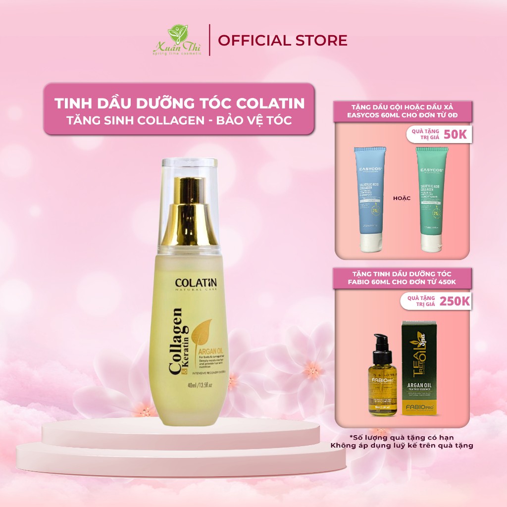 Dầu dưỡng tóc Argan Oil phục hồi tóc hư tổn nặng, dưỡng tóc mềm mượt 40ml - Mỹ phẩm Xuân Thì