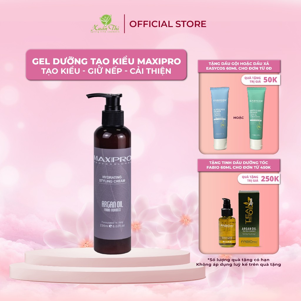 Gel dưỡng tạo kiểu mềm Argan Maxipro – 235ml - Mỹ Phẩm Xuân Thì