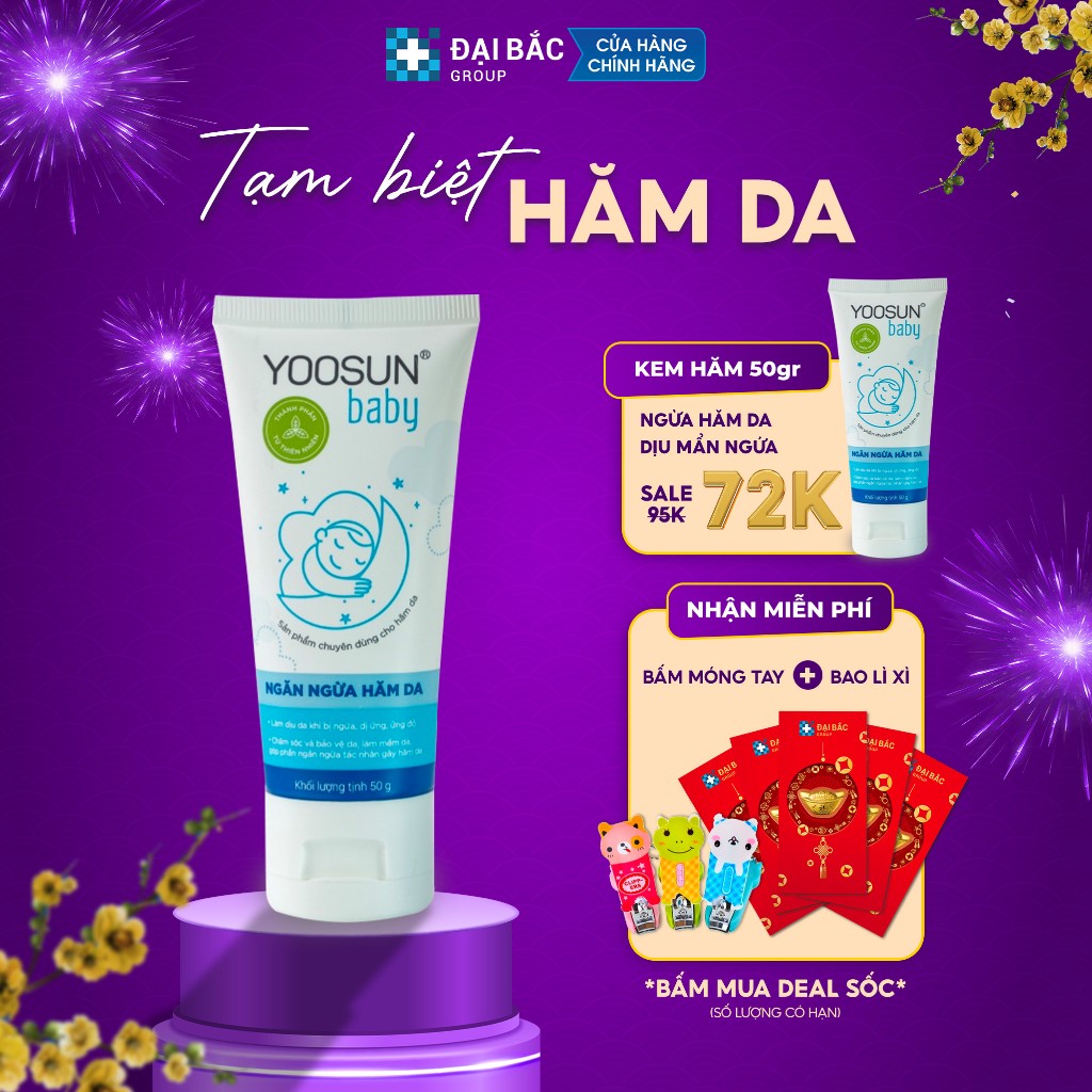Kem ngăn ngừa hăm da, dịu mẩn ngứa YOOSUN Baby 50g