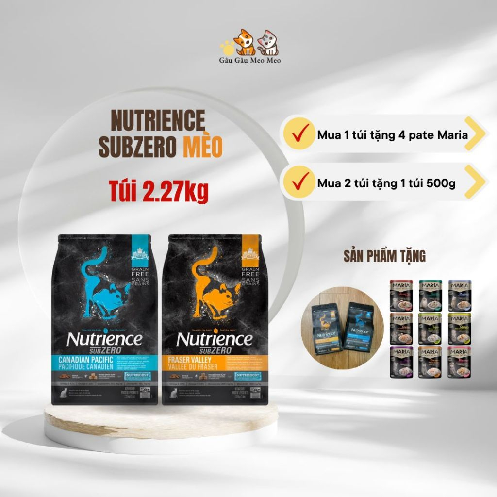 HẠT NUTRIENCE SUBZERO MÈO BAO 2,27KG