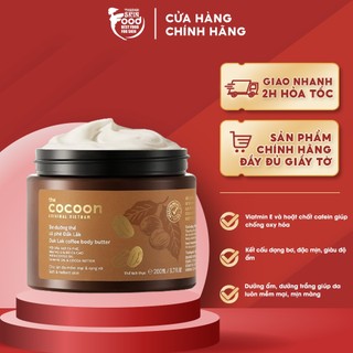 Bơ dưỡng thể chiết xuất cà phê cấp ẩm dưỡng mịn da the cocoon dak lak coffee body butter 200ml