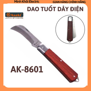 Dao tuốt dây điện Asaki AK-8601, dao rọc cáp,dao gọt vỏ dây điện AK-8601,dao gập rọc cáp đa năng,dao tước dây điện,dao