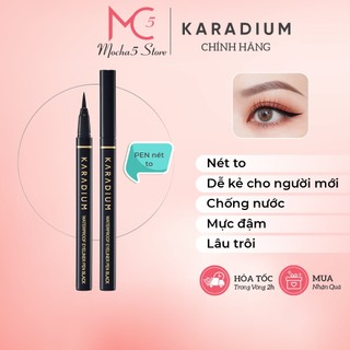 Kẻ mắt dạ Karadium WATERPROOF Eyeliner Pen Black nét to sắc nét chống trôi, không lem