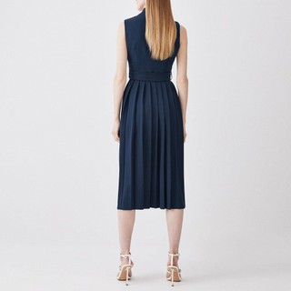 ĐẦM MIDI T3D PLEATED SLEEVELESS