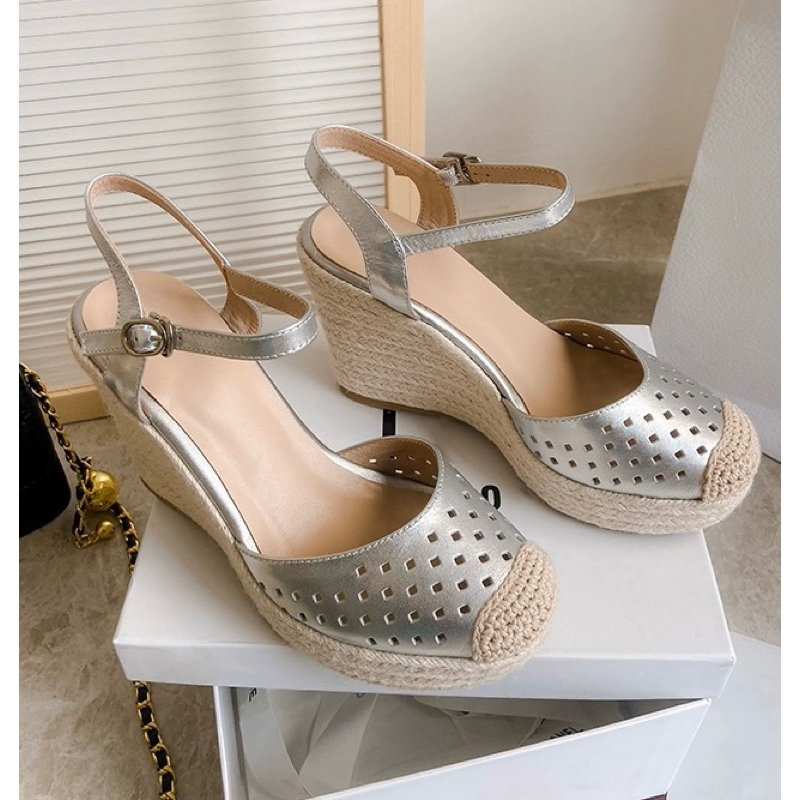 ORDER 🌴 Giày đế xuồng cói 10cm 34-39