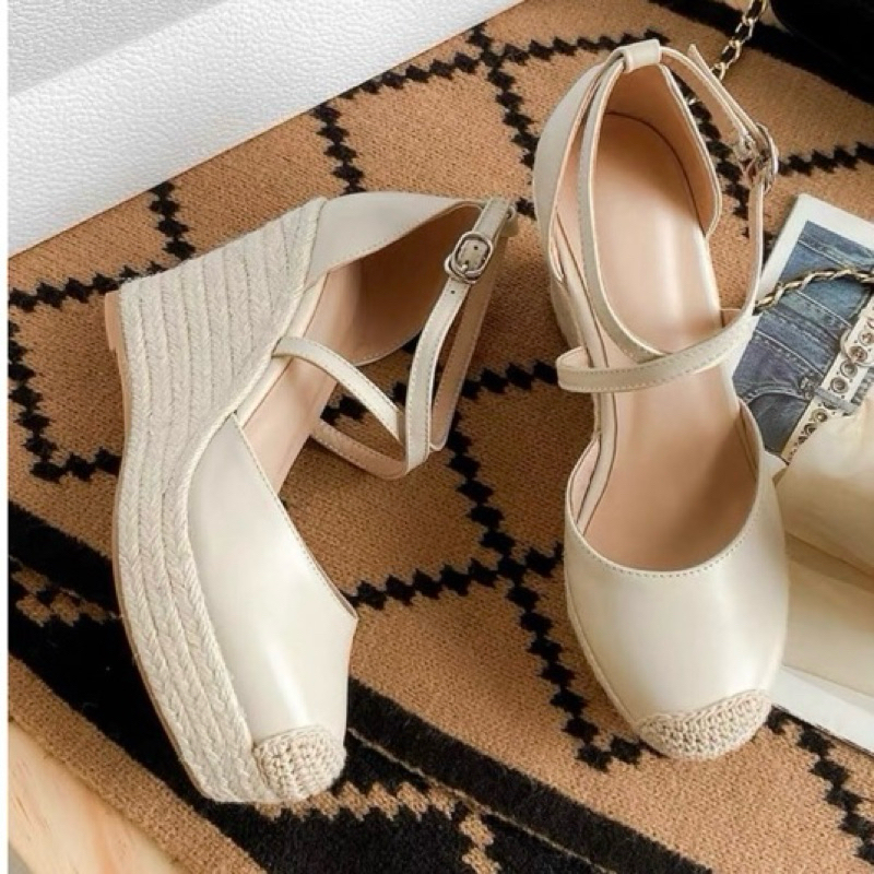 ORDER 🌴 Giày đế xuồng cói 10cm 34-39