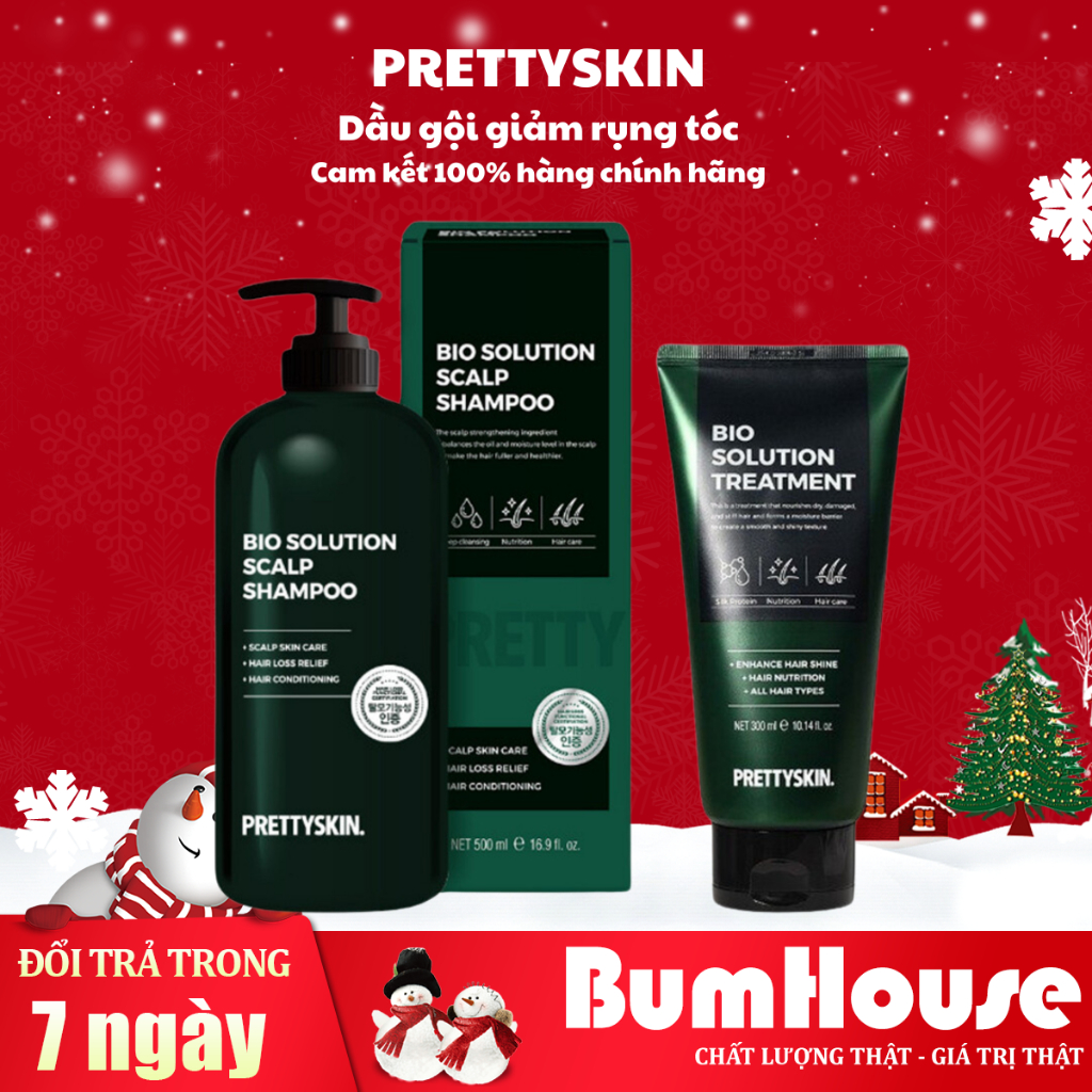 Dầu Gội Xả Chống Rụng Tóc Prettyskin Bio Solution Scalp Shampoo 500ml