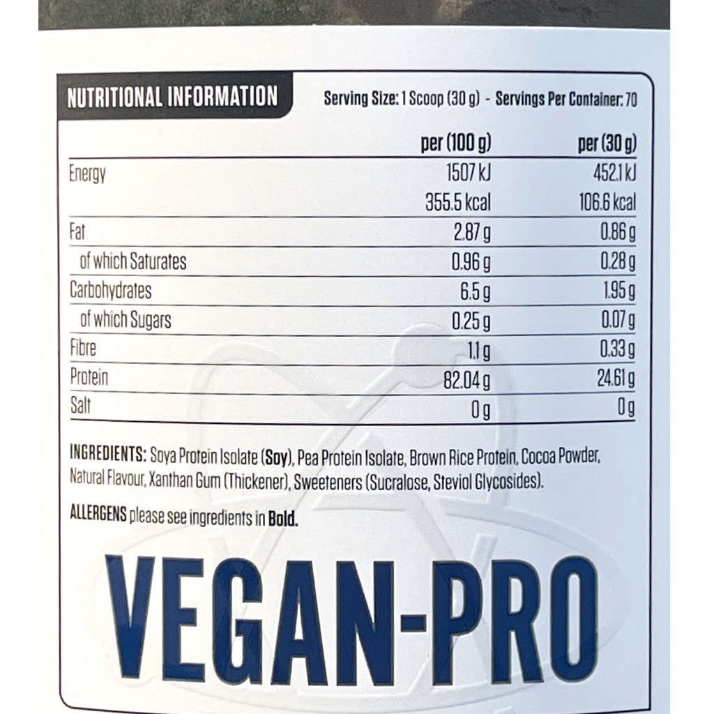 Sữa tăng cơ giảm mỡ siêu tinh khiết Vegan Pro với 100% protein từ thực vật - Hàng chính hãng