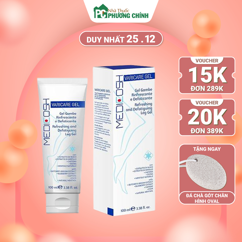 Kem Giãn Tĩnh Mạch Medicosh Varicare Gel Số 1 Tại Italy - Giúp Giảm Các Triệu Chứng Suy Giãn Tĩnh Mạch