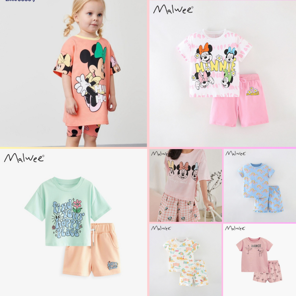 Bộ Thun Cotton Little Maven, Malwee Nhiều Hoạ Tiết Cho Bé Gái 2-7 Tuổi Mẫu Mới Hè 2023 P1 - Jumping Beans Official Store