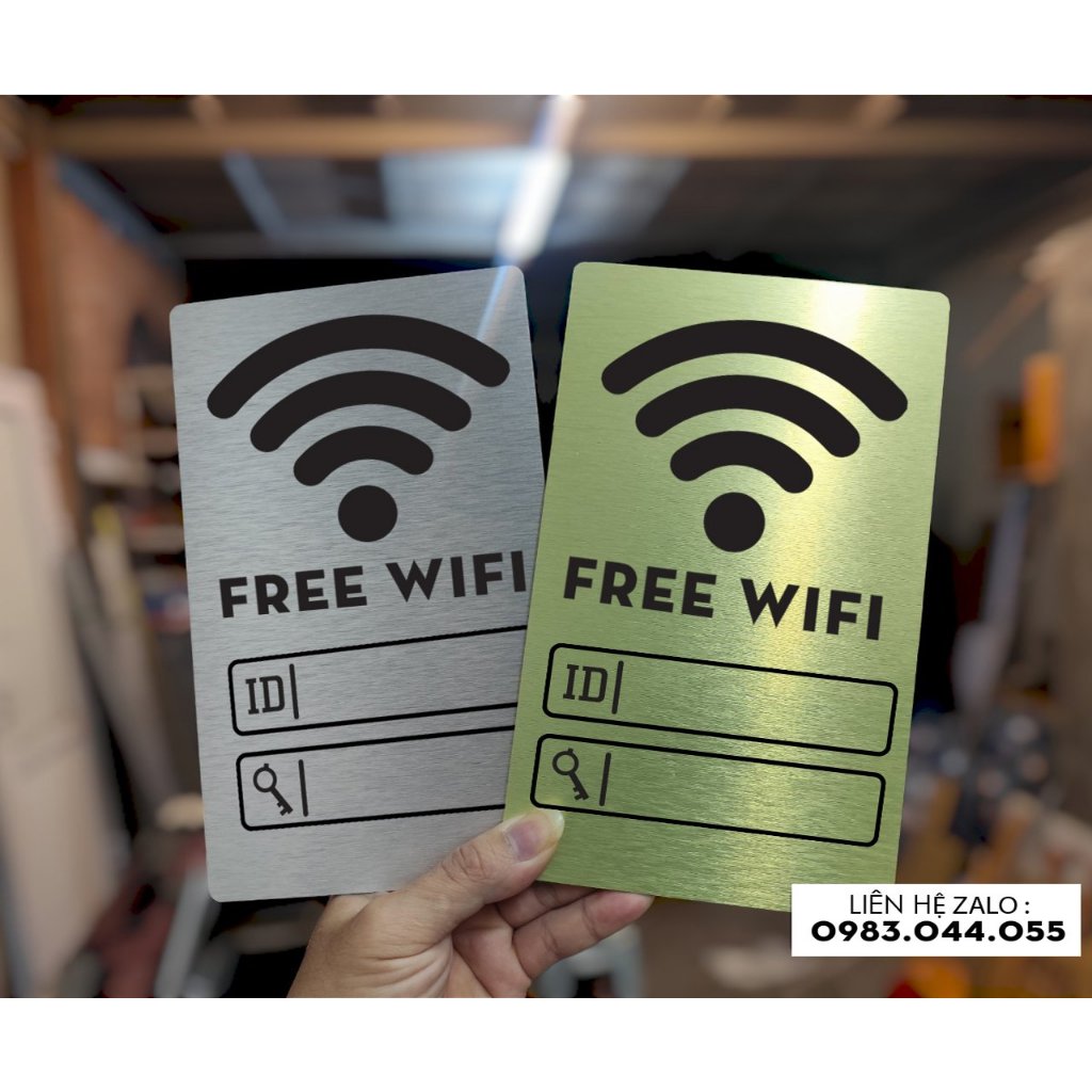 BIỂN WIFI FREE, PASSWORD ĐĂNG NHẬP MẠNG, BẢNG THÔNG TIN WIFI