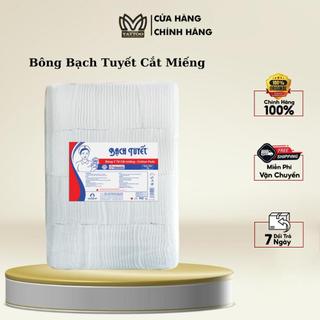 Bông Lau Bạch Tuyết Miếng Cắt Sẵn Vệ Sinh 7x7cm Được Sử Dụng Trong Spa Gói 500g