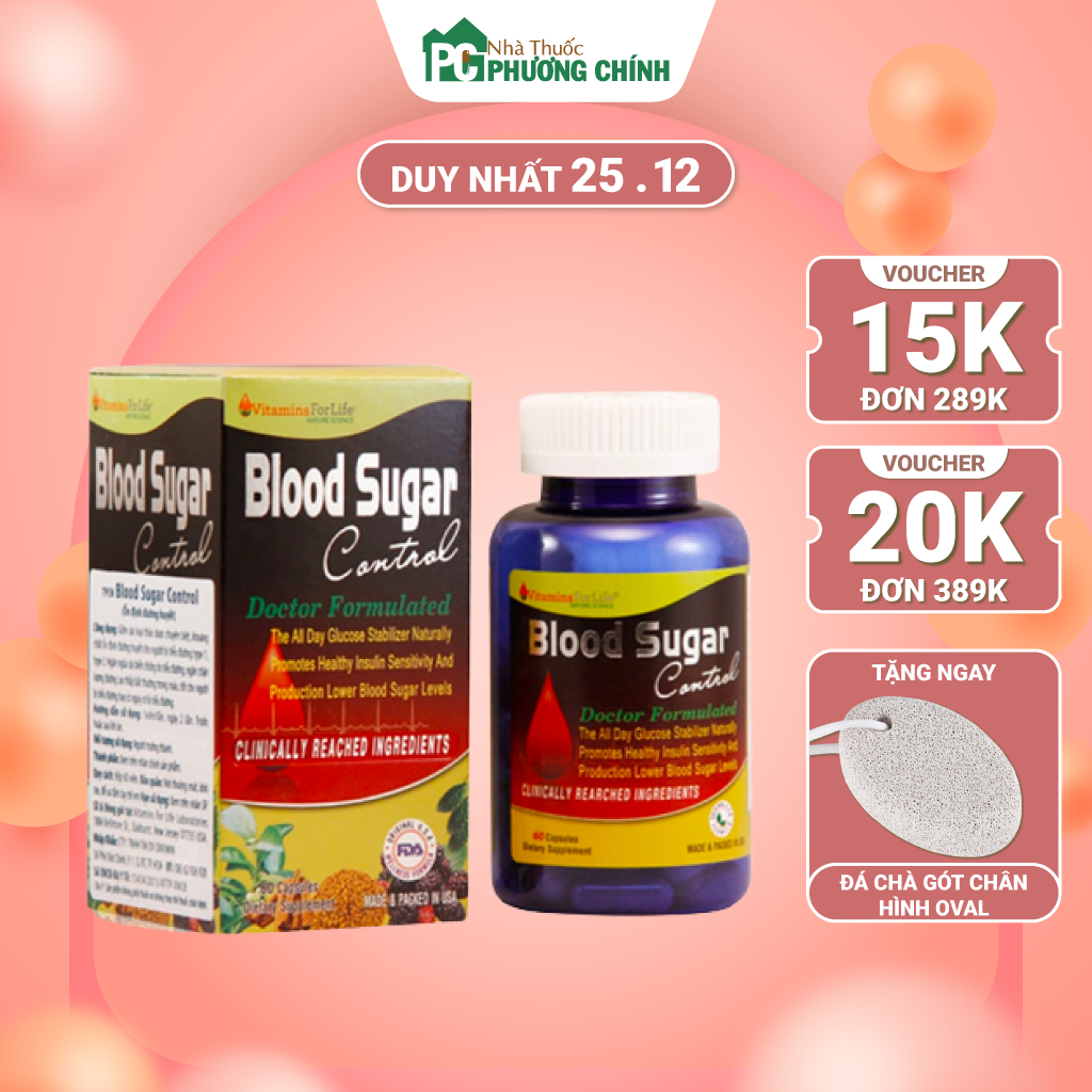 Viên Tiểu Đường Blood Sugar Control Vitamins For Life - Bổ Sung Khoáng Chất Giúp Ổn Định Đường Huyết