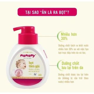 Chai bọt tắm gội / dầu tắm gội thiên nhiên Mamamy 400ml cho bé