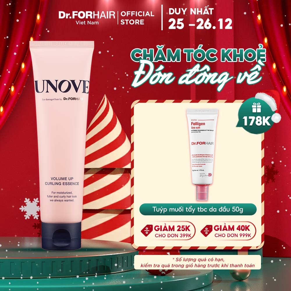 Tinh chất uốn tóc tăng độ dày cong cho tóc DR.FORHAIR UNOVE Volume Up Curling Essence 147ml