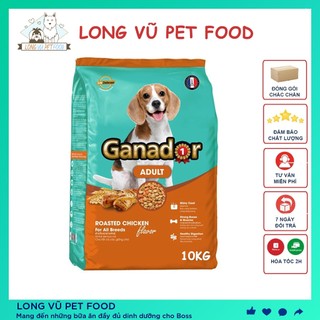 Hạt cho chó Ganador 10kg Vị Gà Nướng - Thức ăn cho chó trưởng thành trên 1 tuổi - Long Vũ Pet Food